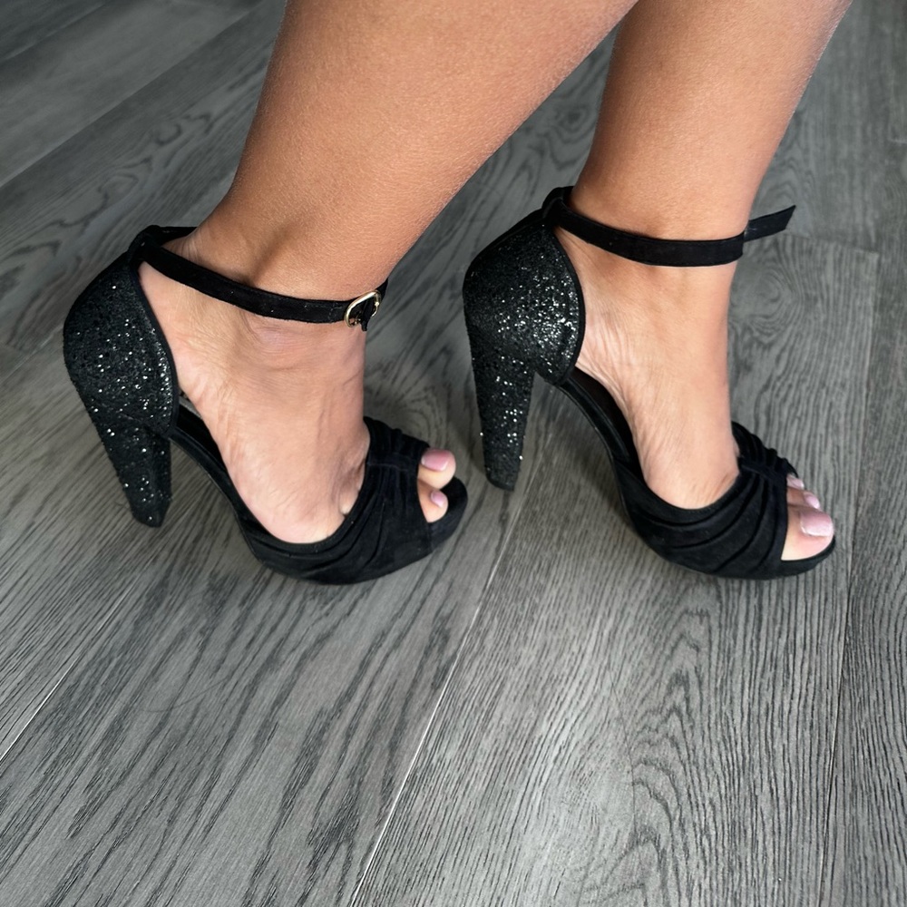 Dune sandals with glitter